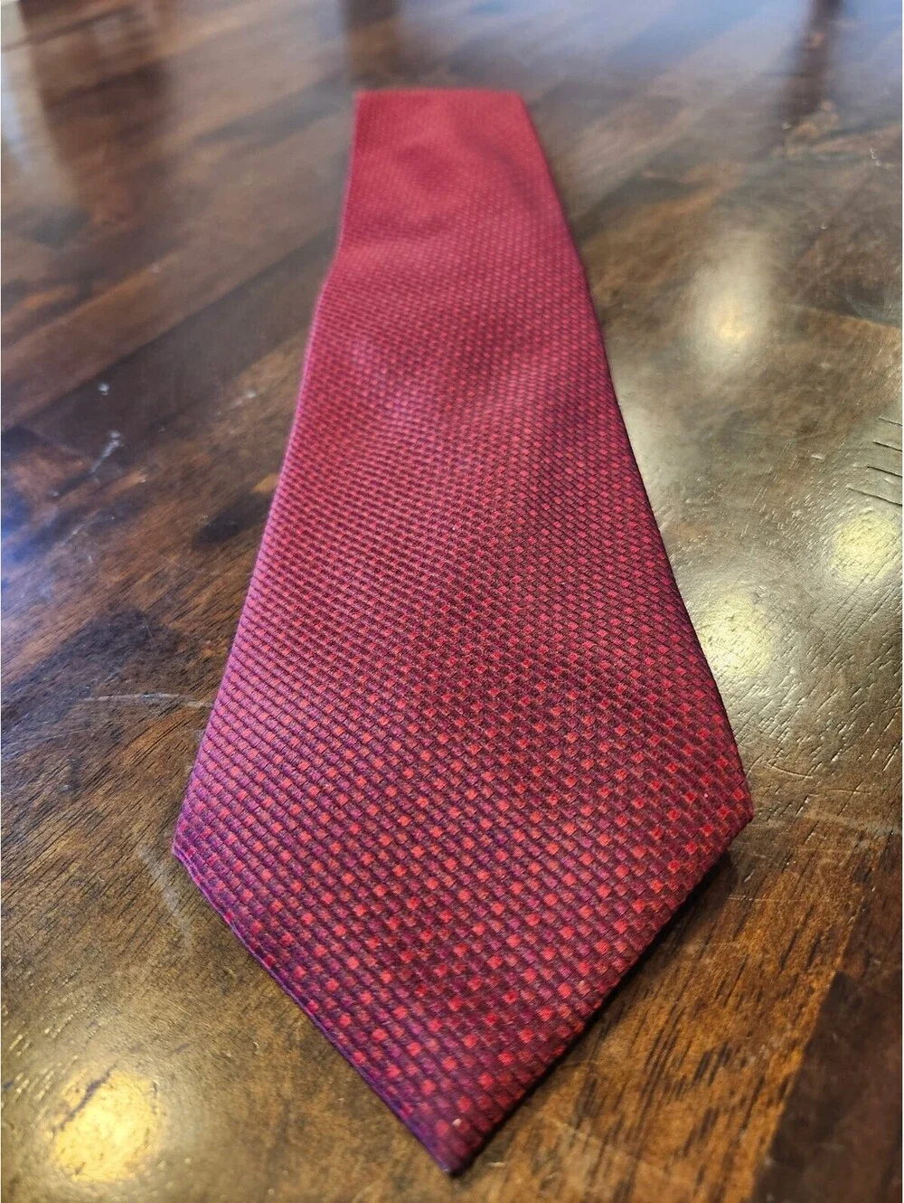 Geoffrey Beene Red Patterned Men's Tie